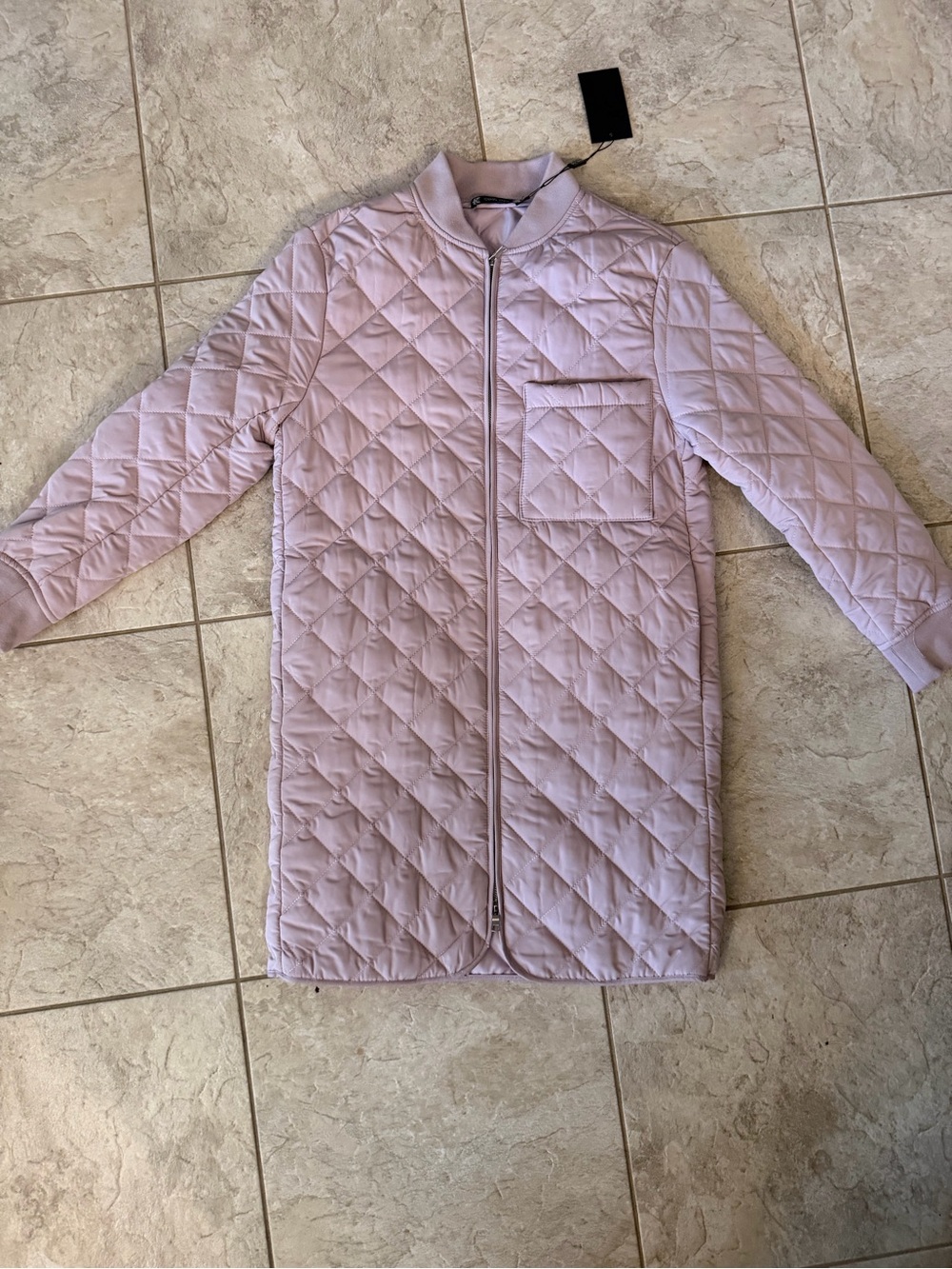 Cβest Moi Dusty Rose Quilted Jacket Side S/M NWT